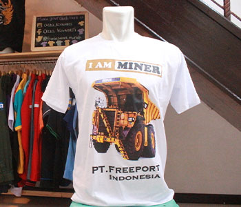 Desain Kaos Komunitas Miner PT Freeport Indonesia